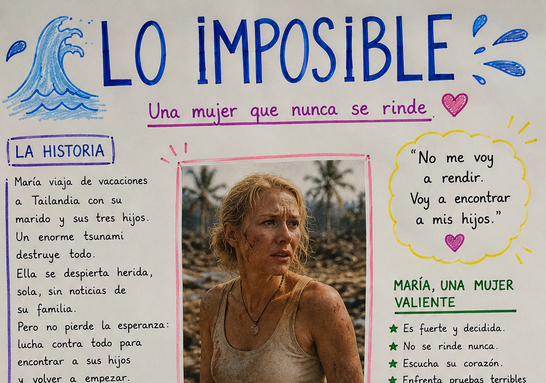 María est une femme très courageuse du film Lo imposible. 